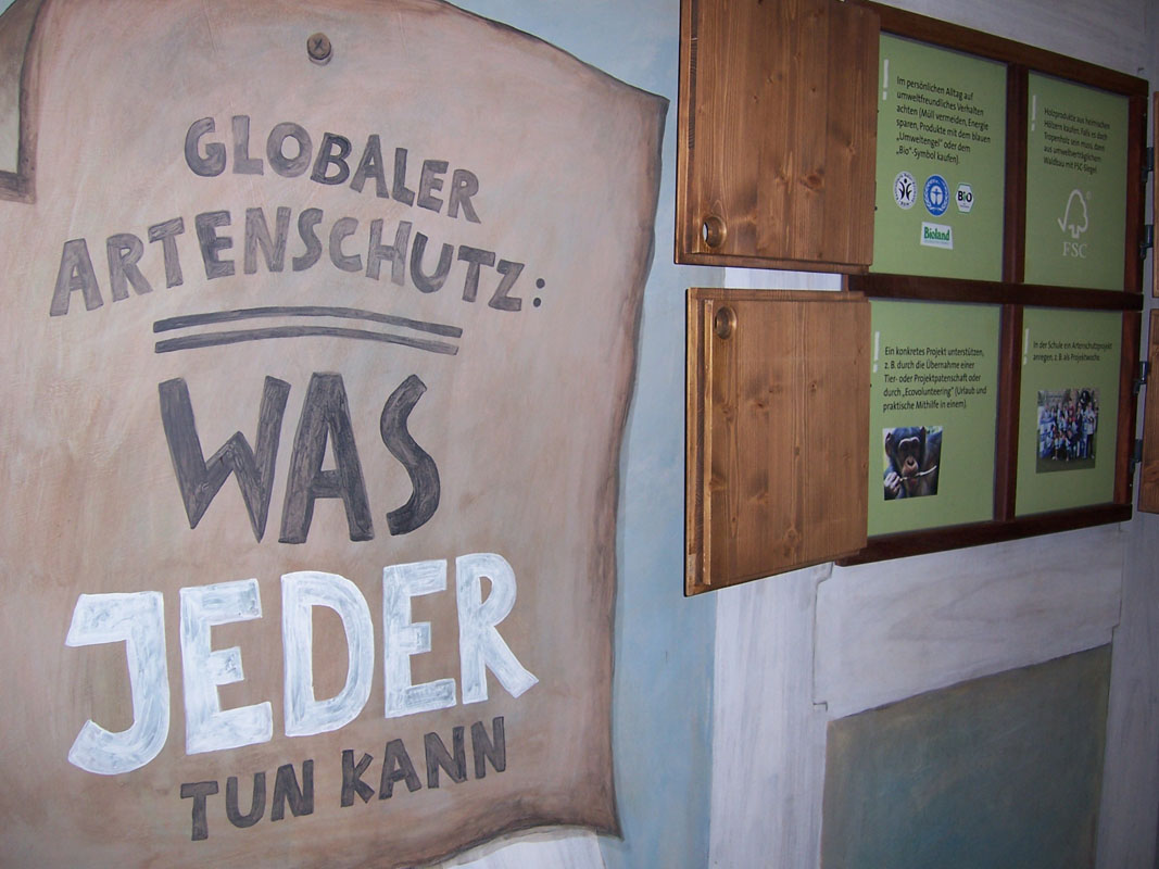 ... erfahren die Besucher viel über Artenschutz... ... erfahren die Besucher viel über Artenschutz...